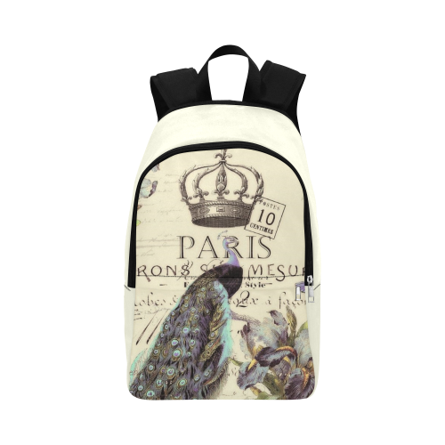 Peacock and crown Fabric Backpack for Adult (Model 1659)