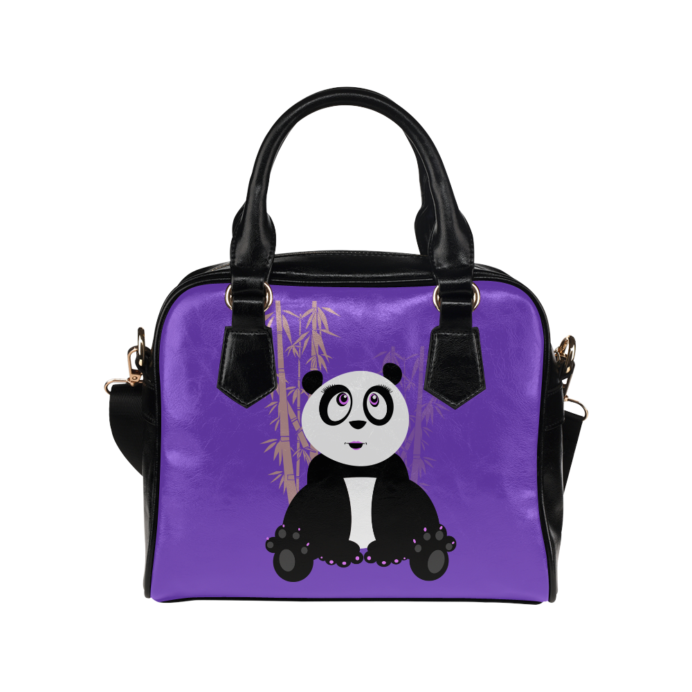 Panda Girl - Pink Shoulder Handbag (Model 1634)