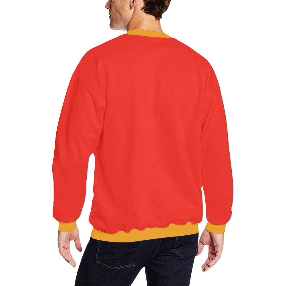 Tango Men's Oversized Fleece Crew Sweatshirt/Large Size(Model H18)