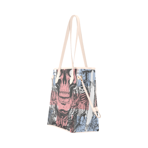British flag with skull and bones Clover Canvas Tote Bag (Model 1661)