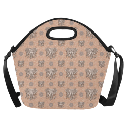 Ethnic Elephant Mandala Pattern Neoprene Lunch Bag/Large (Model 1669)