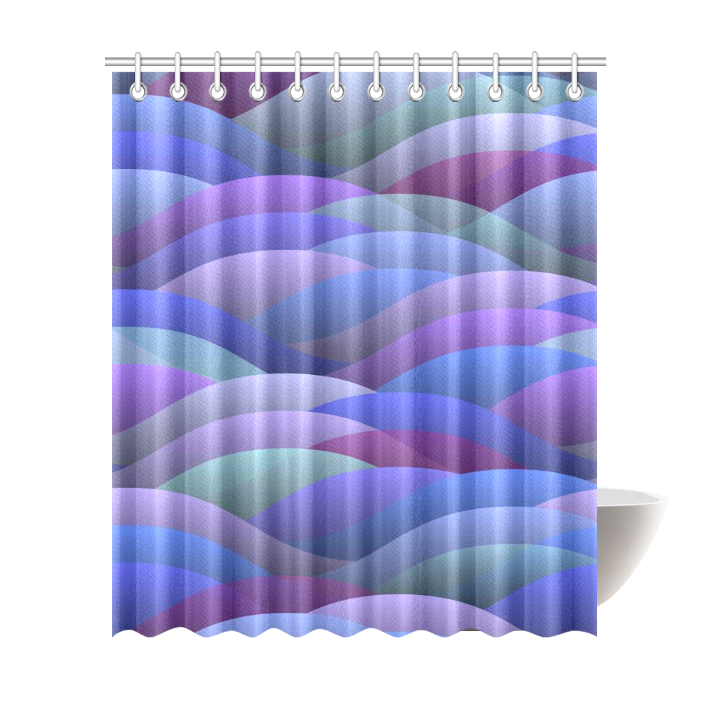 waves Shower Curtain 72"x84"