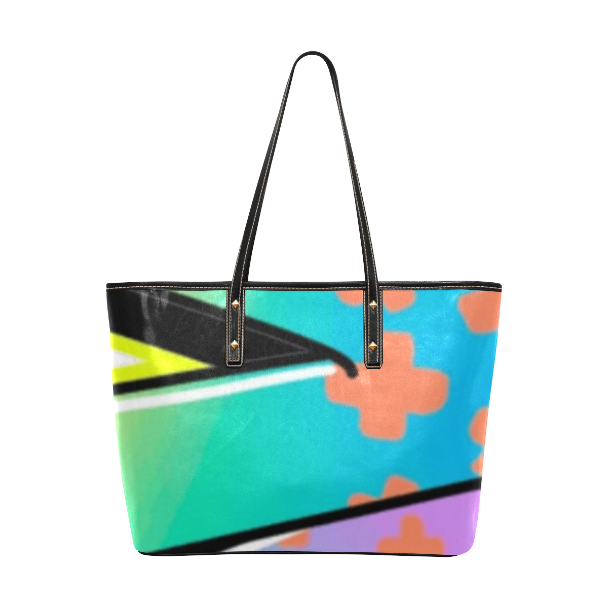 Pop Art Effect Chic Leather Tote Bag (Model 1709)