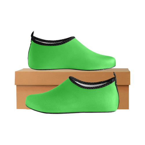 color lime green Women's Slip-On Water Shoes (Model 056)