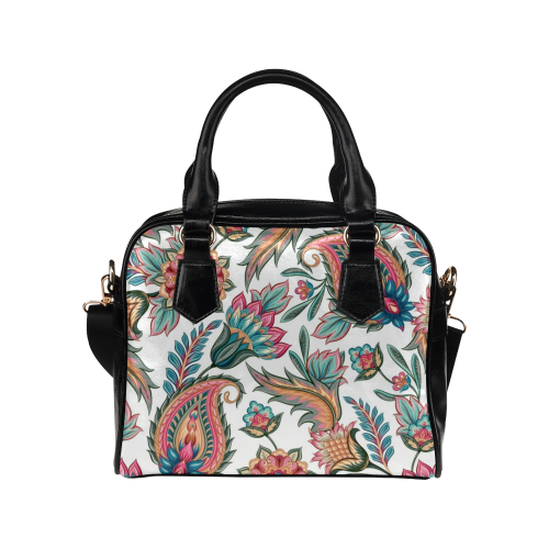 Colorful Flower Paisley Pattern Shoulder Handbag (Model 1634)