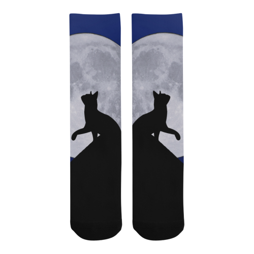 Moon Cat Men's Custom Socks