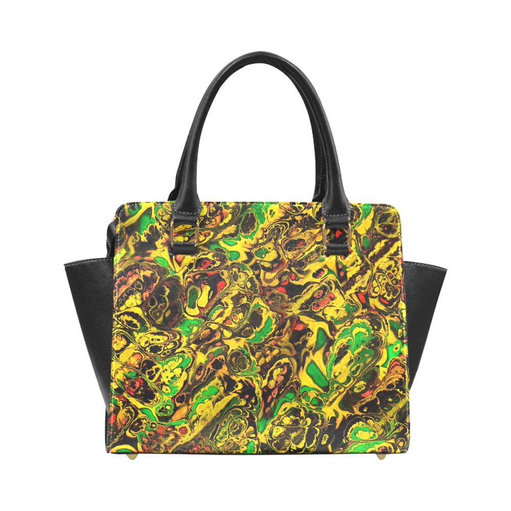 wonderful fractal 3185 by JamColors Rivet Shoulder Handbag (Model 1645)