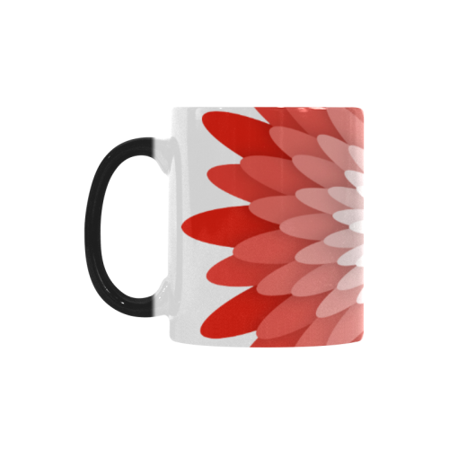 Flower Of Paper Cut - Red Custom Morphing Mug (11oz)