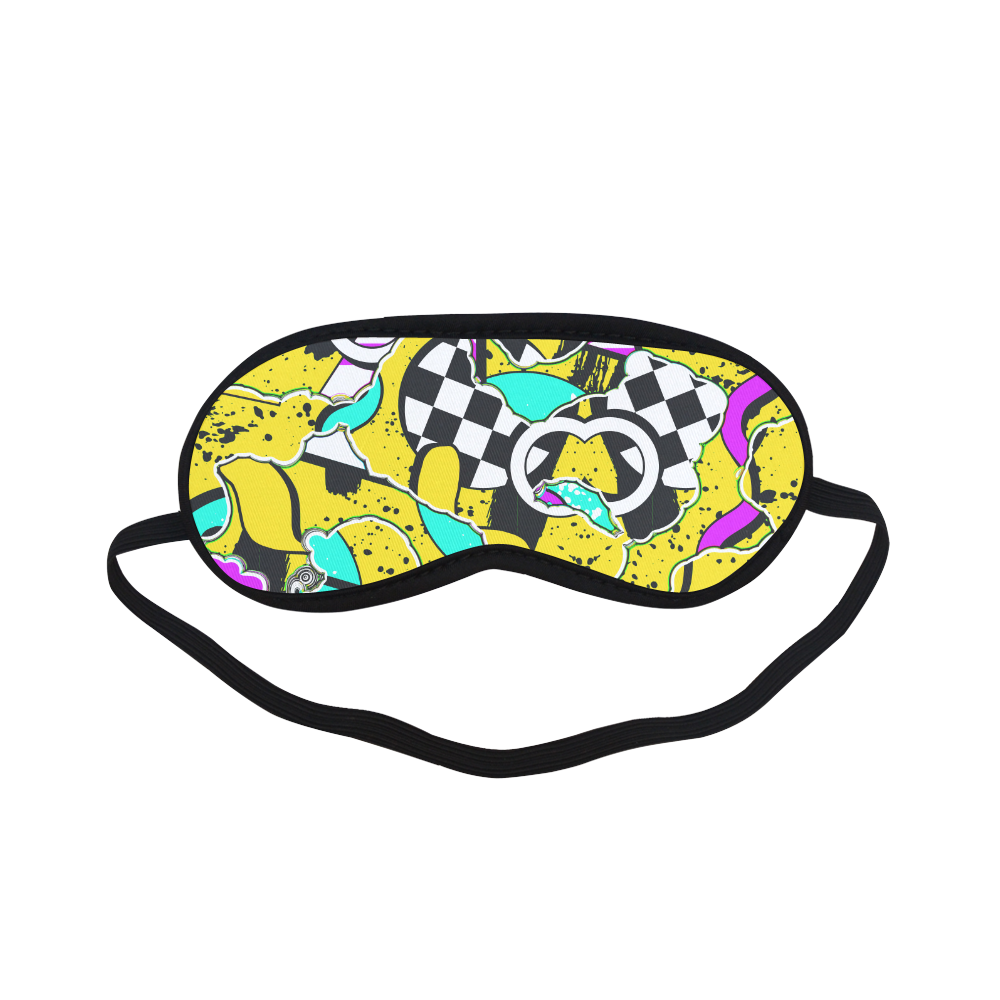 Shapes on a yellow background Sleeping Mask