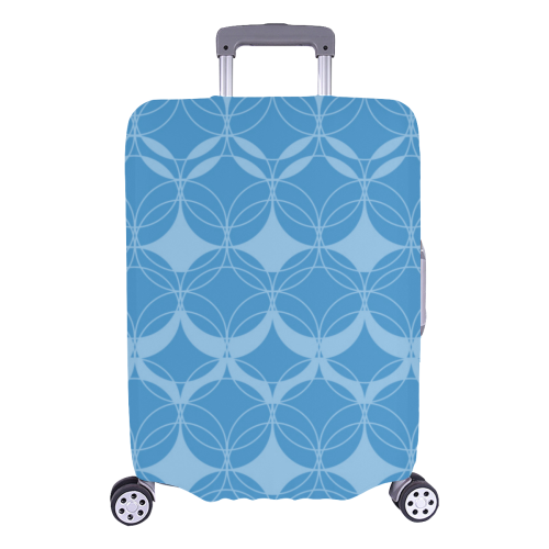 Abstract  pattern - blue. Luggage Cover/Large 26"-28"