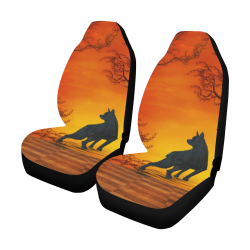 Wonderful black wolf in the night Car Seat Covers (Set of 2)