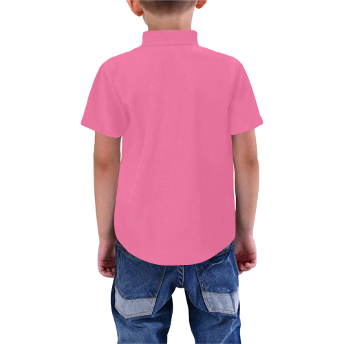 color French pink Boys' All Over Print Short Sleeve Shirt (Model T59)
