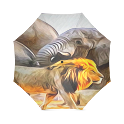 King of The Wild Design By Me by Doris Clay-Kersey Foldable Umbrella (Model U01)