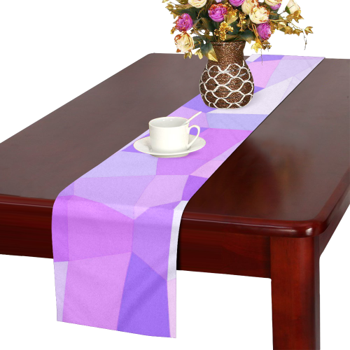Bright Purple Mosaic Table Runner 16x72 inch