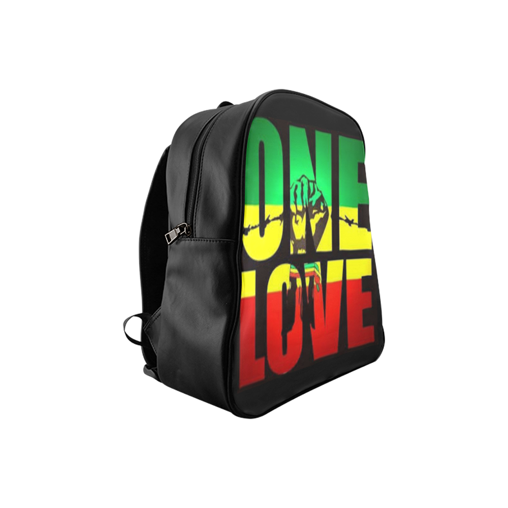 RASTA ONE LOVE CITY School Backpack (Model 1601)(Small)