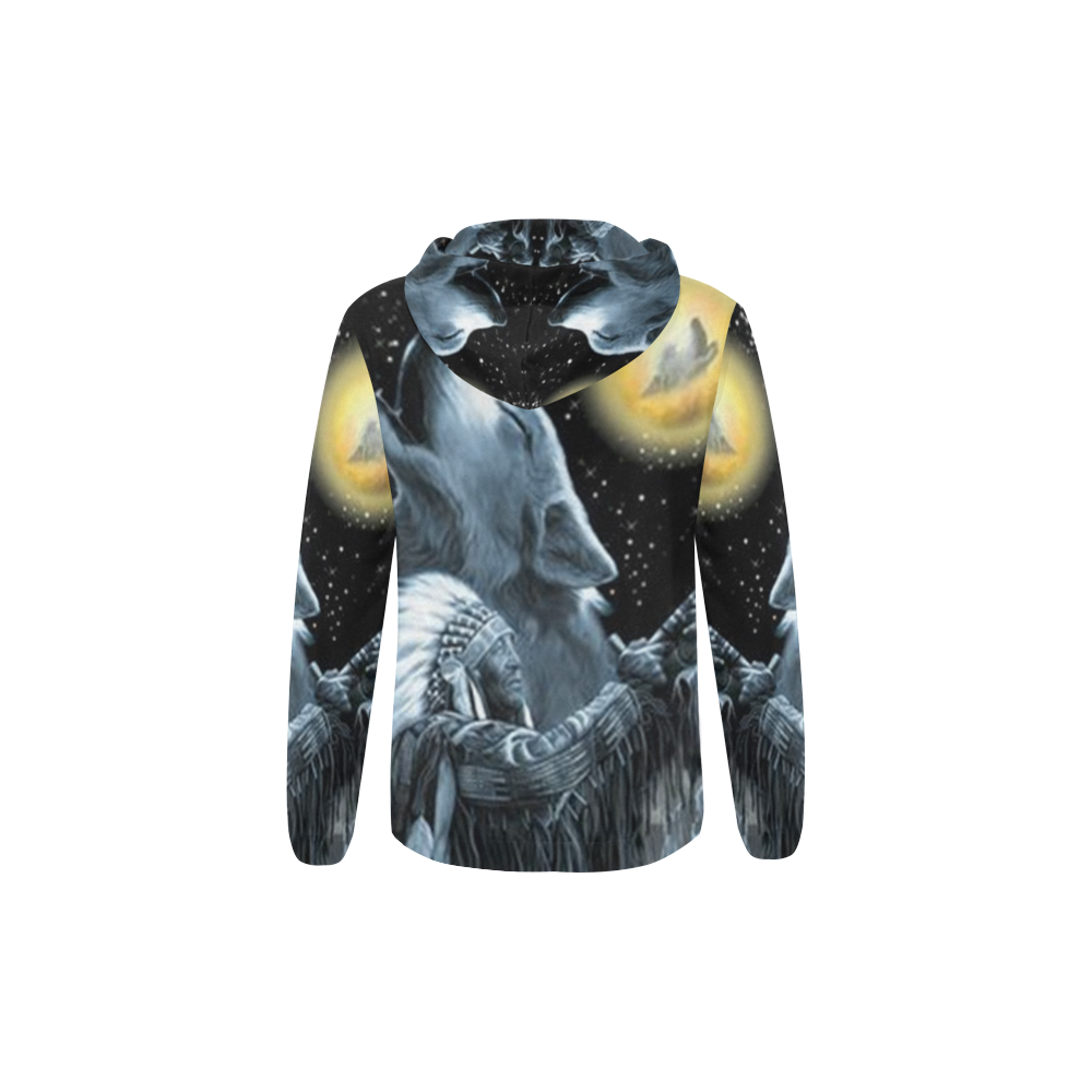 Embrace The Wolf Spirit All Over Print Full Zip Hoodie for Kid (Model H14)