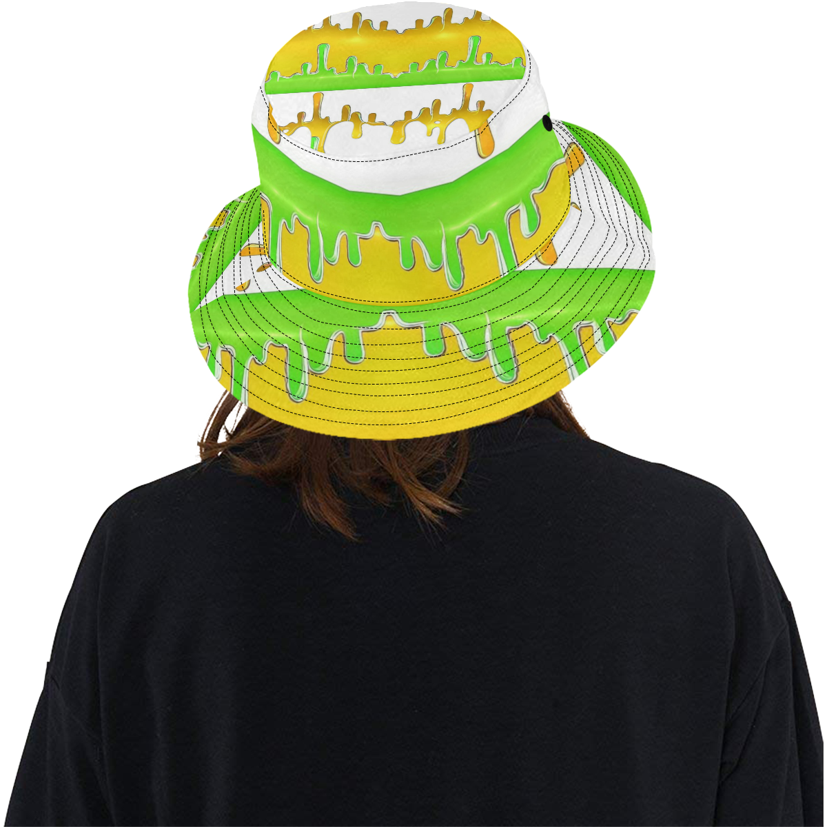 dripping paint in colors All Over Print Bucket Hat