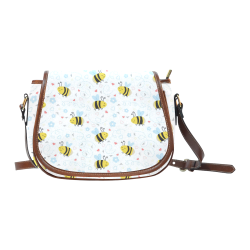 Cute Bee Pattern Saddle Bag/Small (Model 1649) Full Customization
