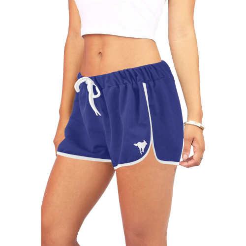 Womans Shorts BLU Women's All Over Print Relaxed Shorts (Model L19)