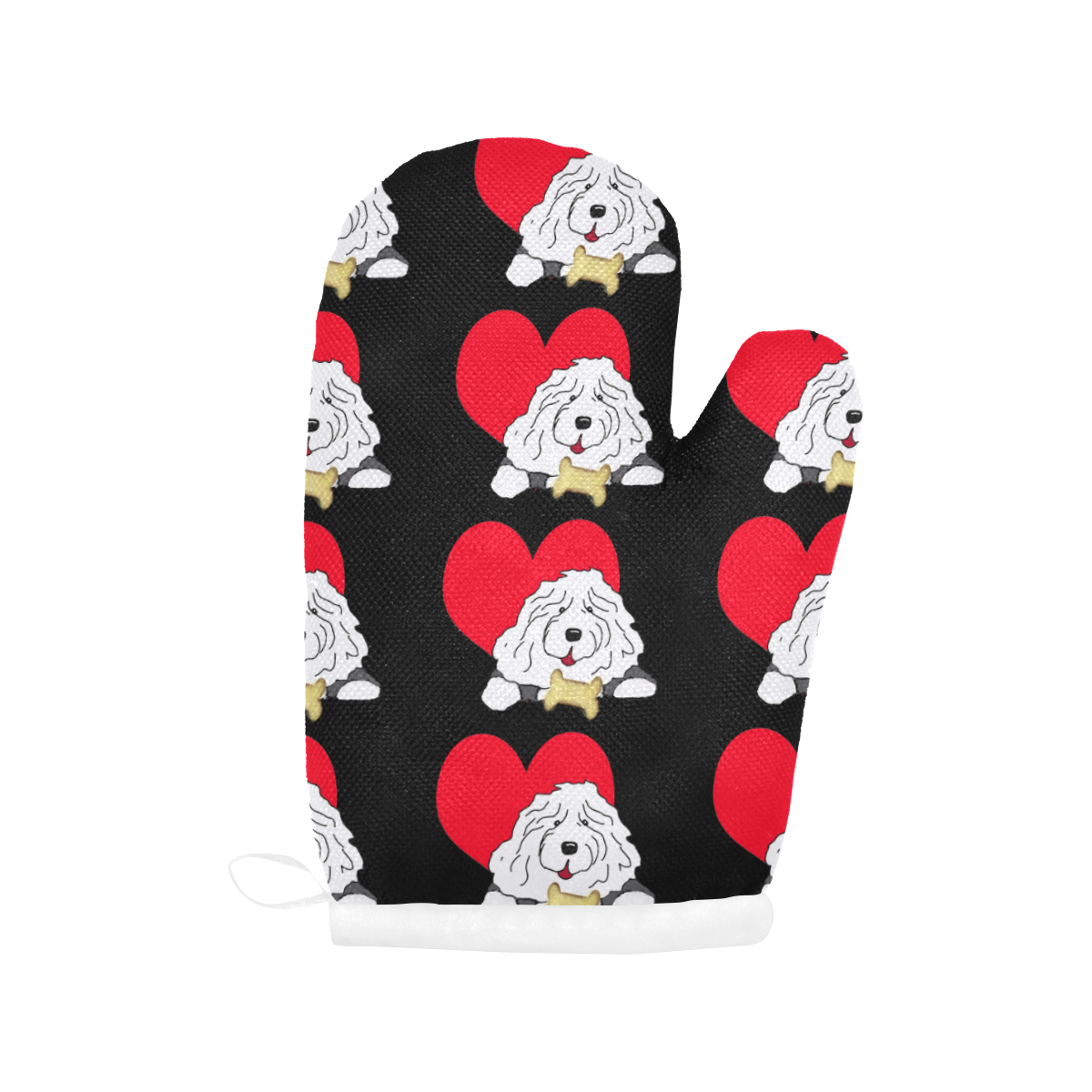 OES heart and bone multi Oven Mitt (Two Pieces)