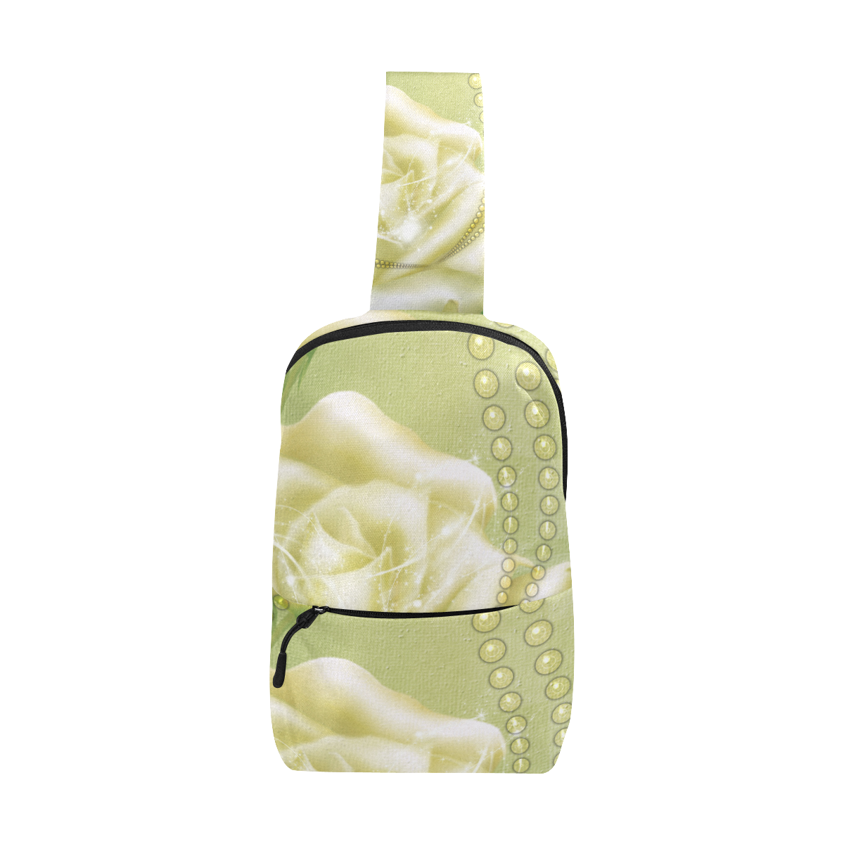 Beautiful soft green roses Chest Bag (Model 1678)