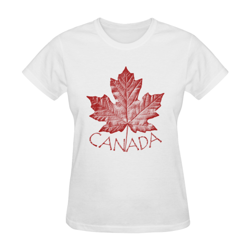Vintage Canada Souvenir T-shirts - AU Women's T-Shirt in USA Size (Two Sides Printing)