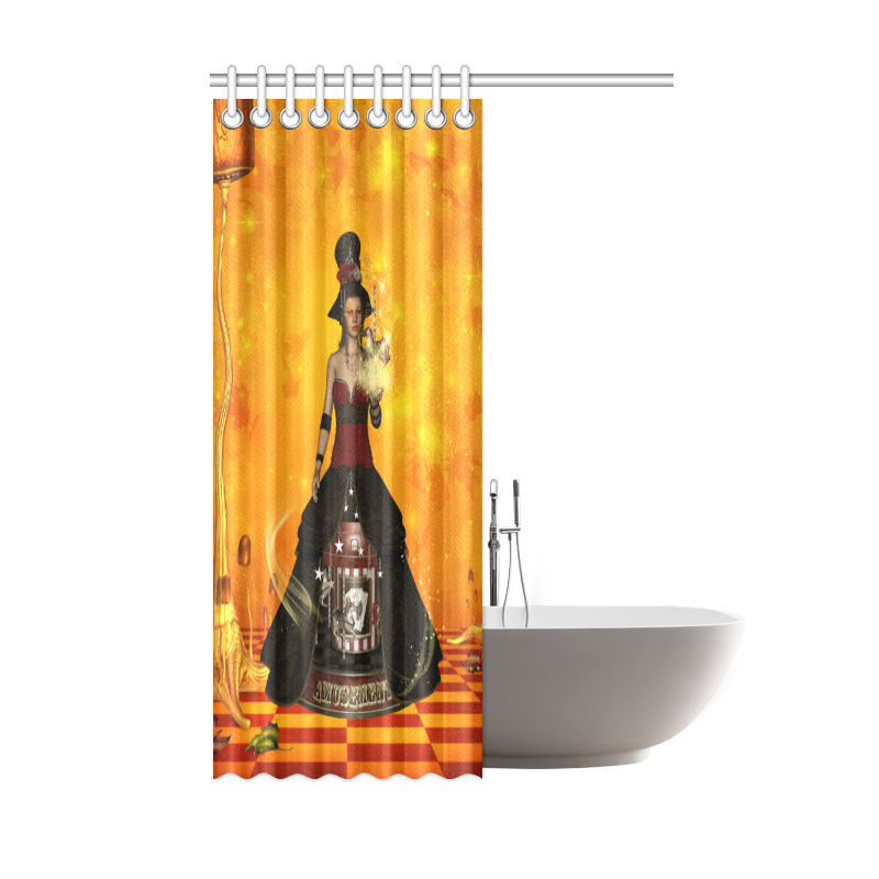 Fantasy women with carousel Shower Curtain 48"x72"