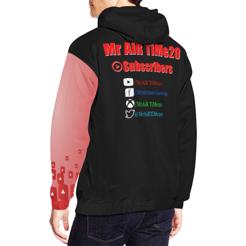 3D AirTime HOODIE All Over Print Hoodie for Men/Large Size (USA Size) (Model H13)