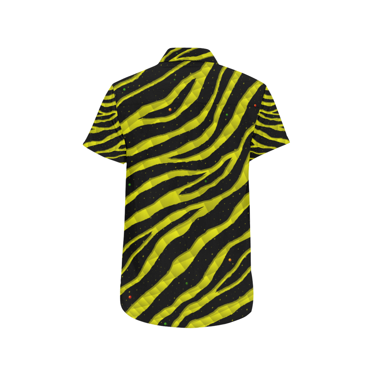 Ripped SpaceTime Stripes - Yellow Men's All Over Print Short Sleeve Shirt (Model T53)