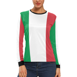 Flag_of_Italy Women's All Over Print Long Sleeve T-shirt (Model T51)
