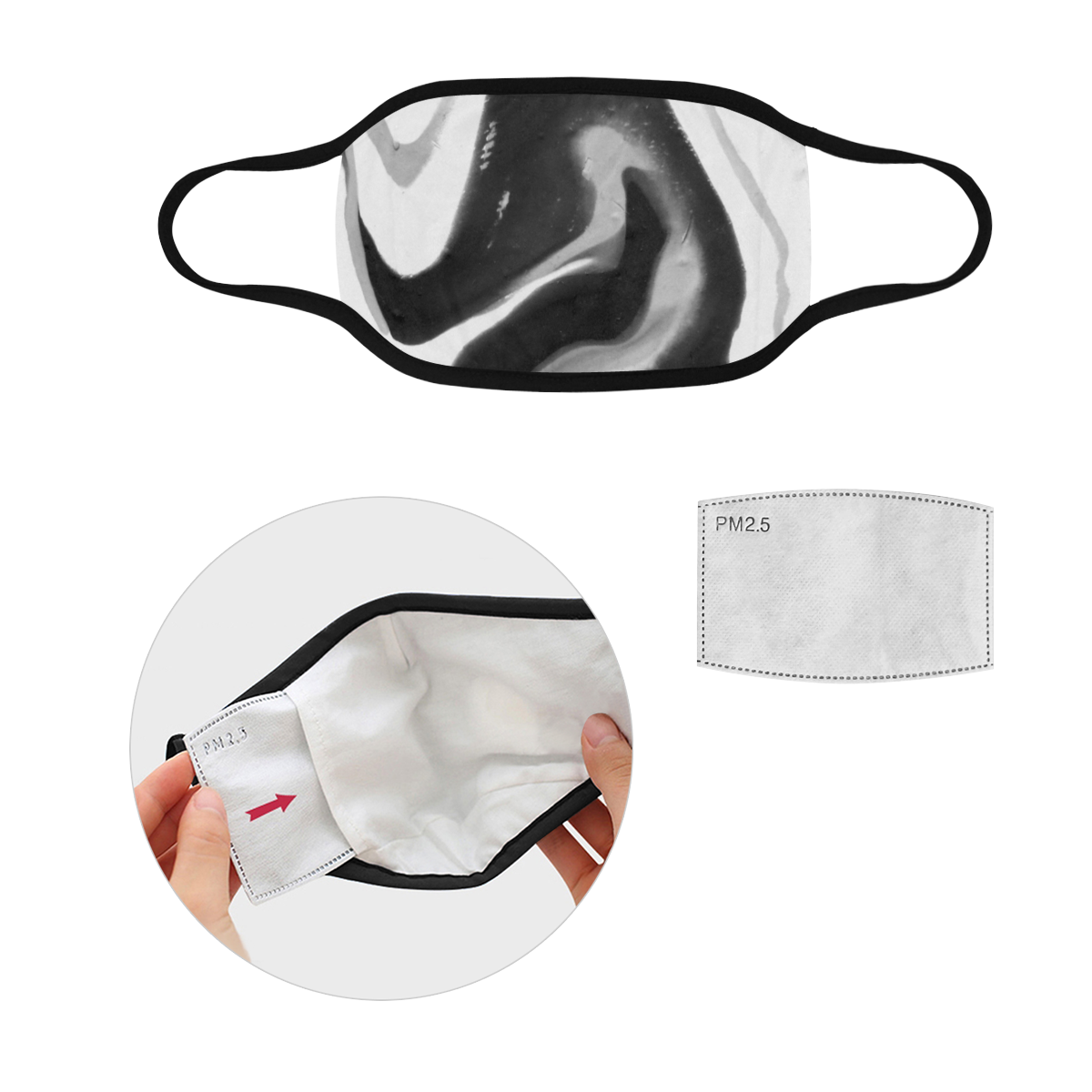 Night Travel Face Mask Mouth Mask (2 Filters Included) (Non-medical Products)