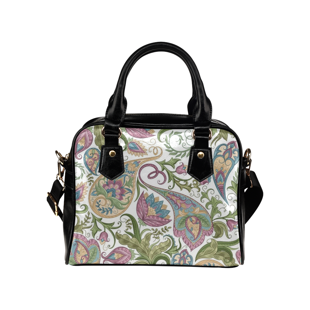 Colorful Paisley Pattern Shoulder Handbag (Model 1634)