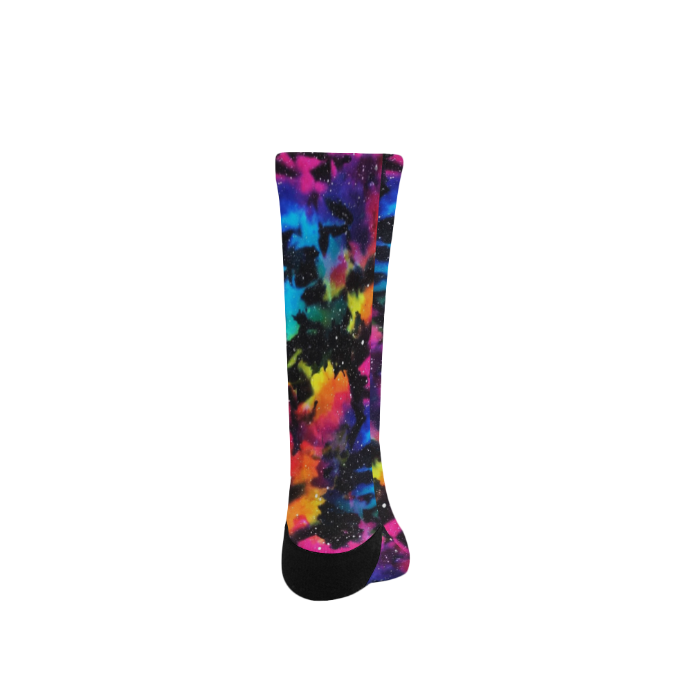 Tie Dye Rainbow Galaxy Women's Custom Socks