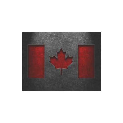 Canadian Flag Stone Texture Photo Panel for Tabletop Display 8"x6"