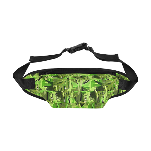 Tropical Jungle Leaves Camouflage Fanny Pack/Large (Model 1676)