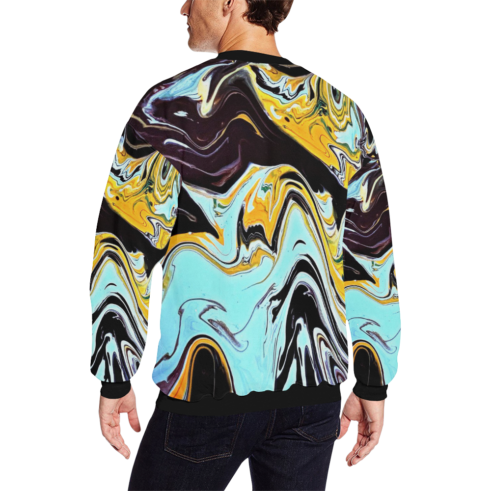 oil_d All Over Print Crewneck Sweatshirt for Men/Large (Model H18)