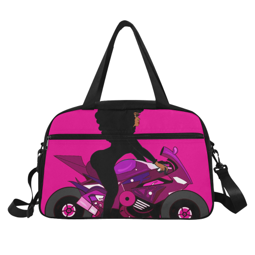 Rider Biker Female Purple Pink Fitness Handbag (Model 1671)