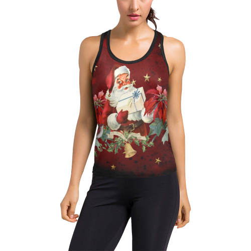 Santa Claus with gifts, vintage Women's Racerback Tank Top (Model T60)