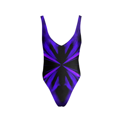 Purpinxleey Sexy Low Back One-Piece Swimsuit (Model S09)
