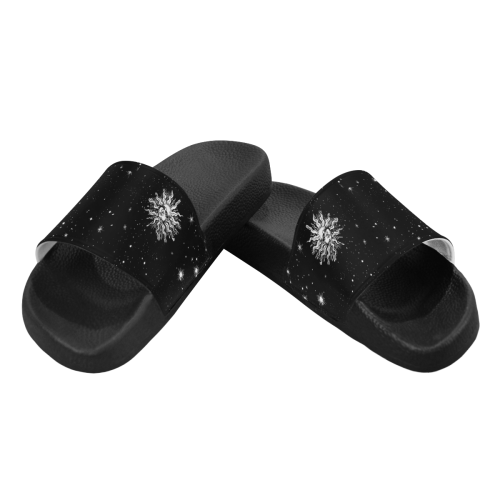 Mystic Stars, Moon and Sun Women's Slide Sandals (Model 057)