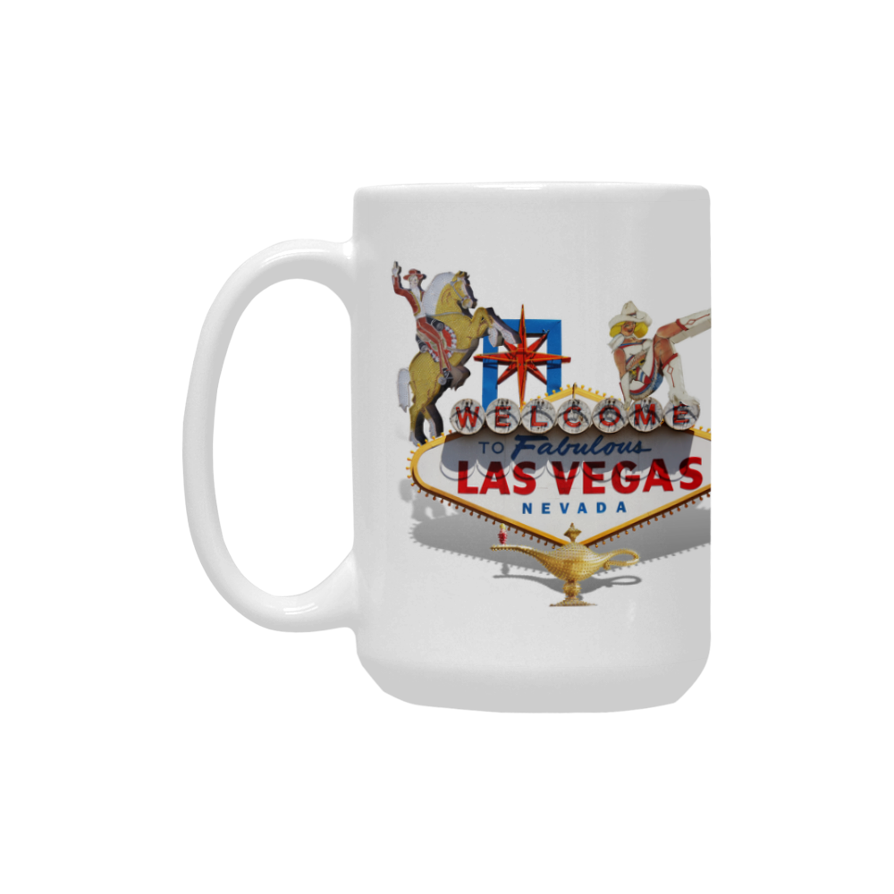 Las Vegas Welcome Sign on White Custom Ceramic Mug (15OZ)
