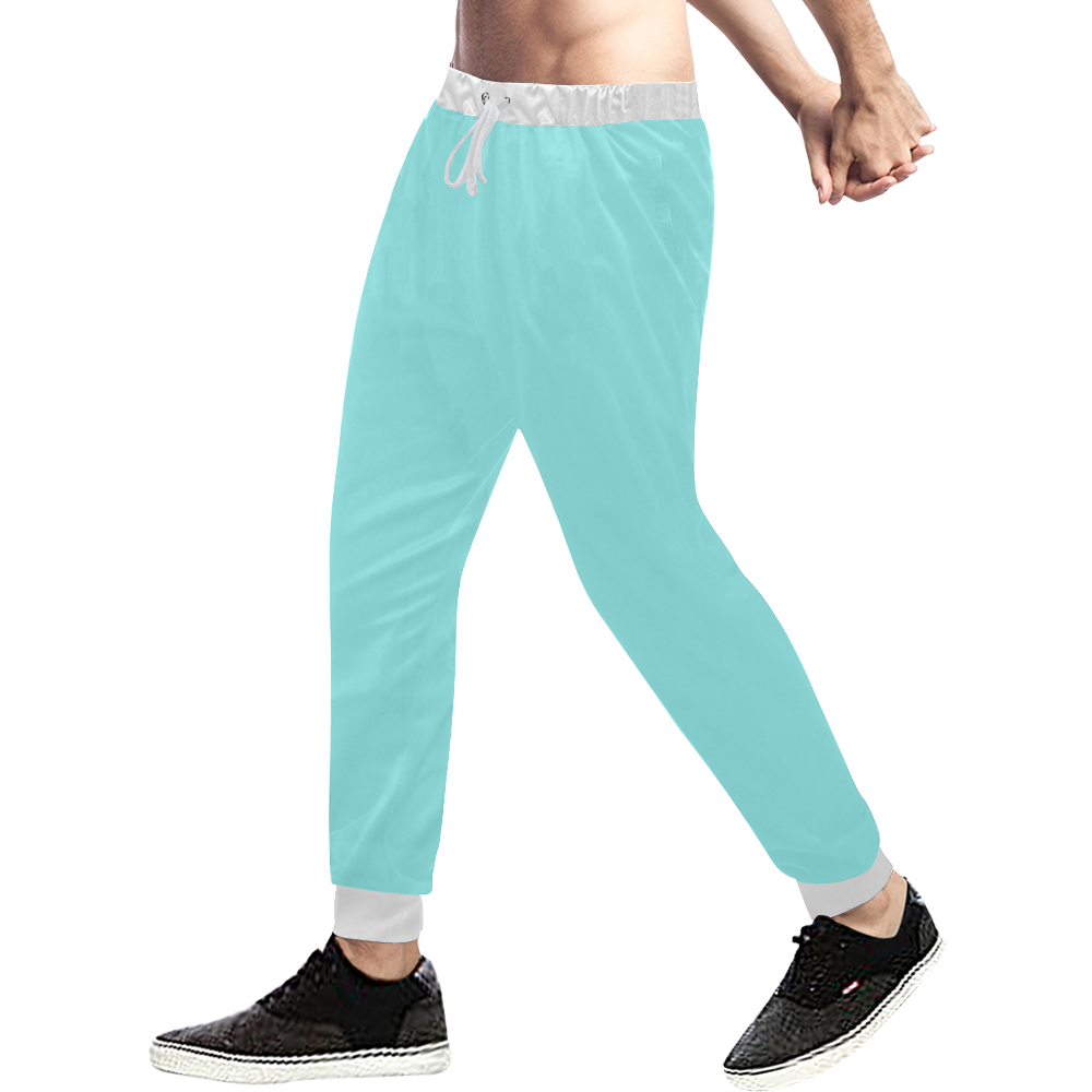 color ice blue Men's All Over Print Sweatpants (Model L11)