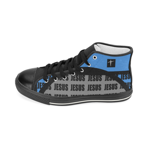 Jesus Men's Blue High-Top's Men’s Classic High Top Canvas Shoes (Model 017)