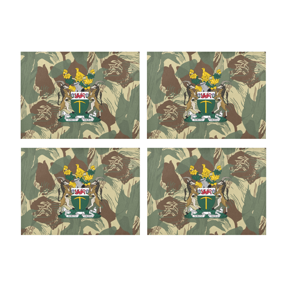 Rhodesian Brushstrokes Camouflage V2 Placemat 14’’ x 19’’ (Set of 4)