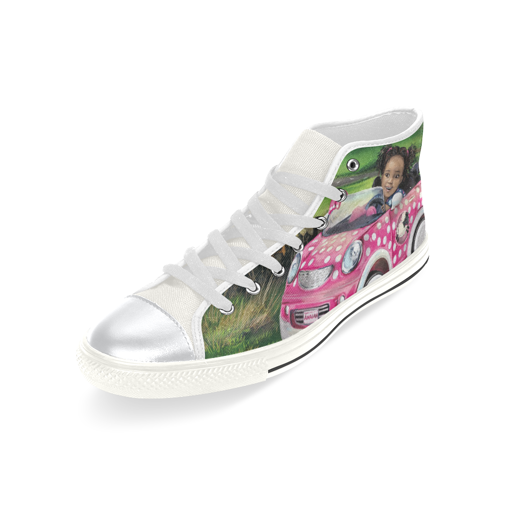 Anaiah's Road Trip Shoe High Top Canvas Shoes for Kid (Model 017)