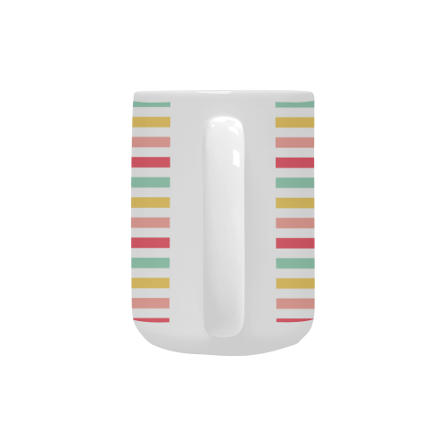 Pastel Stripes Custom Ceramic Mug (15OZ)