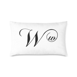 Alphabet W by Jera Nour Custom Zippered Pillow Case 16"x24"(One Side Printing)