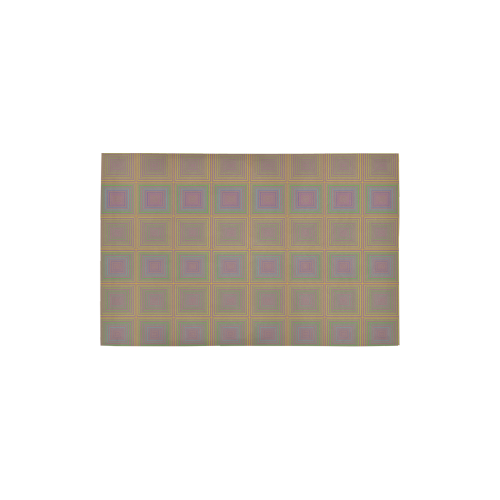 Violet brownish multicolored multiple squares Area Rug 2'7"x 1'8‘’