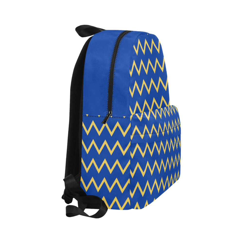 chevron Jaune/Bleu Unisex Classic Backpack (Model 1673)