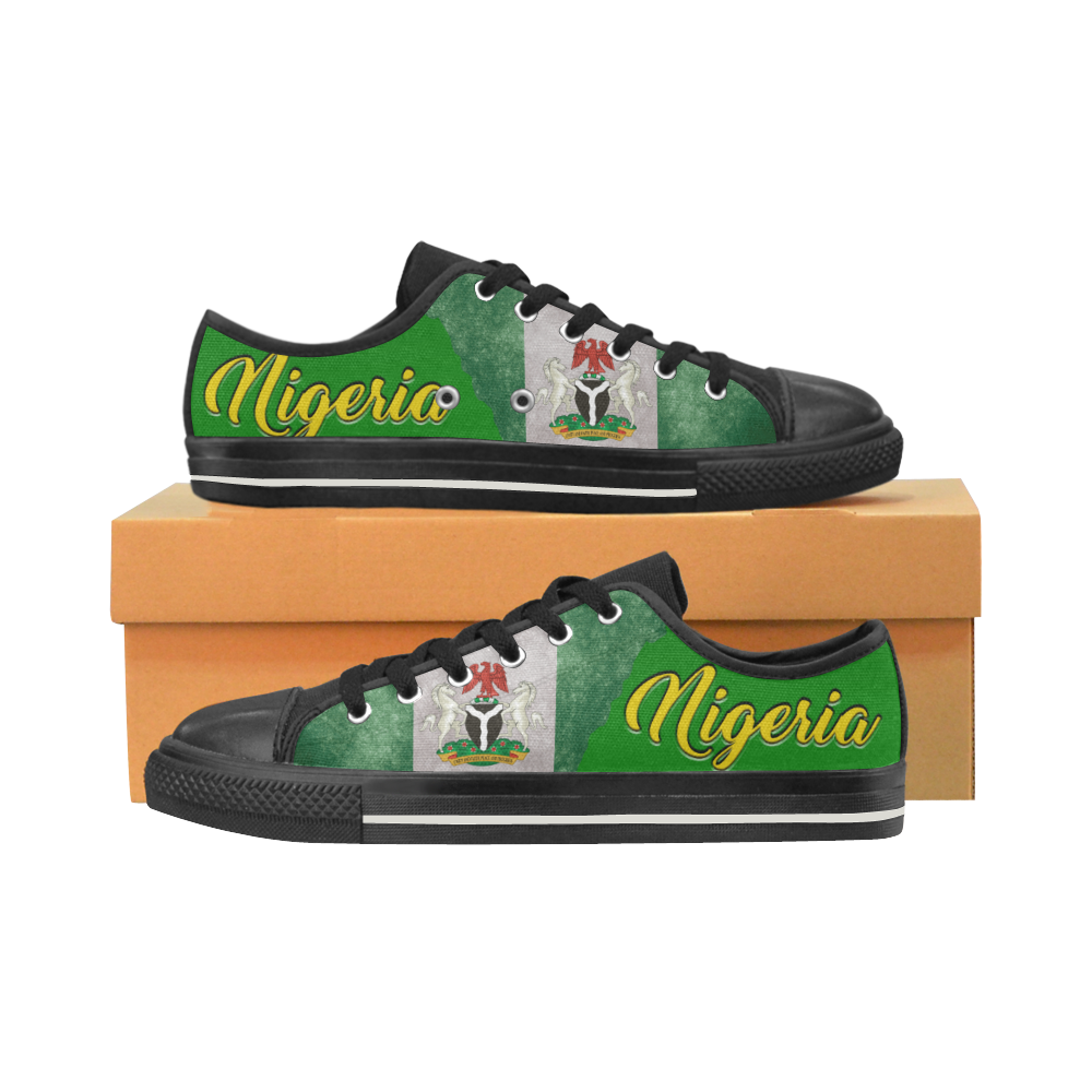 nigeria shoe Men's Classic Canvas Shoes (Model 018)